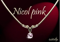 Nicol pink - řetízek zlacený